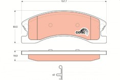 TRW GDB4133 COTEC set placute frana,frana disc