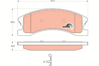TRW GDB4133 COTEC set placute frana,frana disc foto