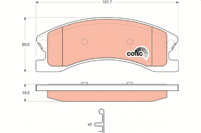 TRW GDB4133 COTEC set placute frana,frana disc