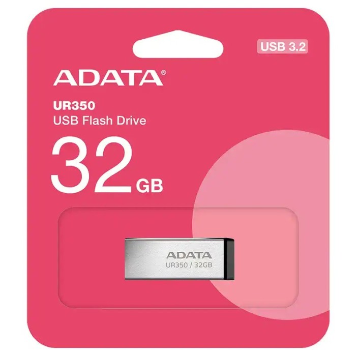 Flash drive metalic ADATA UR350 USB3.2 32GB UR350-32G-RSR/BK