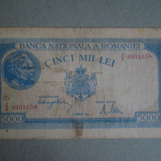 Bancnota 5000 lei 22 August 1944 ROMANIA - Starea care se vede