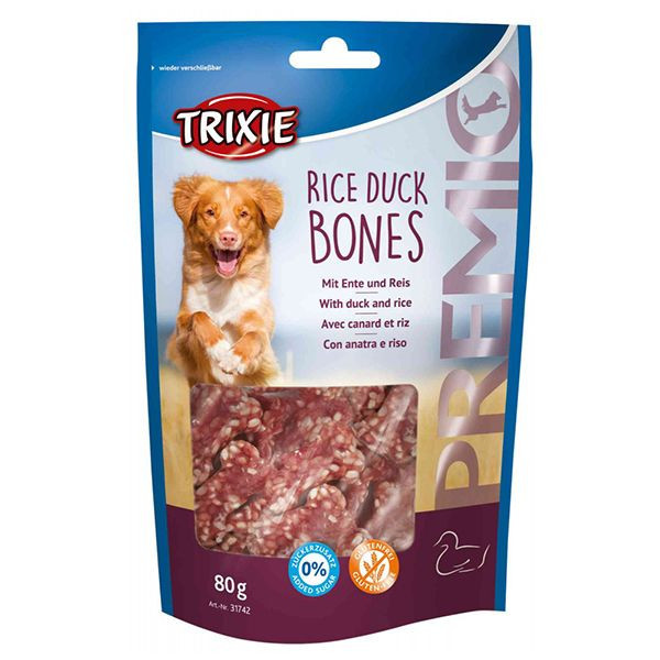 Trixie PREMIO Rice Duck Bones, rată și orez 80 g