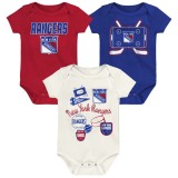 New York Rangers body de copii Littlest Player 3Pk Creeper Se - Bebeluș 6&ndash;9 luni