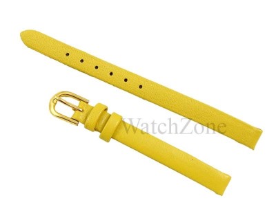 Curea ceas piele 8mm galbena foto