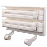 Organizator 4 in 1, rola hartie, folie alimentara, folie aluminiu si suport