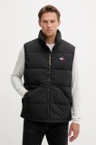 Tommy Jeans vestă culoarea negru, de iarnă, DM0DM22069