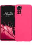 Husa silicon compatibila cu Xiaomi Redmi Note 11 4G Roz Neon