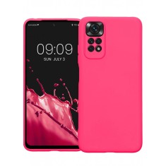 Husa silicon compatibila cu Xiaomi Redmi Note 11 4G Roz Neon
