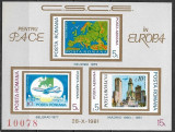 C2988 - Romania 1981 - Europa bloc nedantelat,neuzat,perfecta stare, Nestampilat