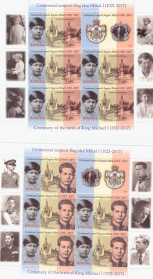 Romania 2021-LP 2343E Centenarul nasterii regelui Mihai-2 mini coli Ro-218 foto