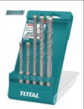 Set 5 burghie Total Industrial - rotopercutor SDS Plus