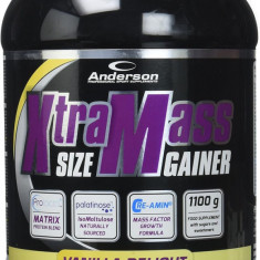 Proteine Xtra Mass Size Gainer, marca Anderson Research, cantitate 1100 g, gust vanilie