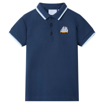 Tricou polo pentru copii, albastru &amp;icirc;nchis, 92 foto