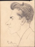 A1720 Schiță de Dimitrie &bdquo;Puiu&rdquo; Eitel, 1942, semnată