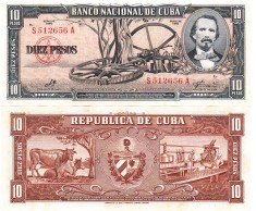 Cuba 10 Pesos 1960 P-88 aUNC