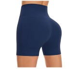 Cumpara ieftin Pantaloni scurti cu talie inalta pentru dama FuelMeFoot, albastru, L-XL - OUTLET