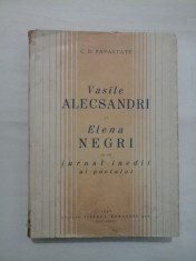 VASILE ALECSANDRI SI ELENA NEGRI CU UN JURNAL INETIT AL POETULUI - C. D. PAPASTATE foto