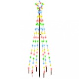 Cumpara ieftin Brad de Craciun, 108 LED-uri multicolore, 180 cm, cu tarus