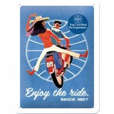 Placa metalica - Enjoy the Ride - 15x20 cm, Nostalgic Art Merchandising