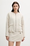 Pepe Jeans geacă de in culoarea bej, de tranzitie, PL402601