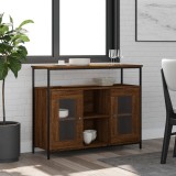 vidaXL Servantă, stejar maro, 100x35x80 cm, lemn compozit