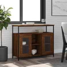 vidaXL Servanta, stejar maro, 100x35x80 cm, lemn compozit foto