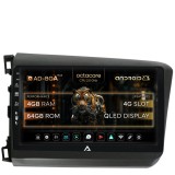 Navigatie Honda Civic (2012-2015), Android 13, A-Octacore 4GB RAM + 64GB ROM, 9 Inch - AD-BGA9004+AD-BGRKIT007