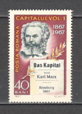 Romania.1967 100 ani &amp;quot;Capitalul&amp;quot;-K.Marx DR.165 foto