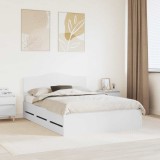 Cumpara ieftin Cadru de pat cu sertar Alb 160 x 200 cm Lemn Ingineresc