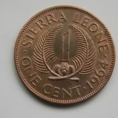 one cent 1964 SIERRA LEONE-xf