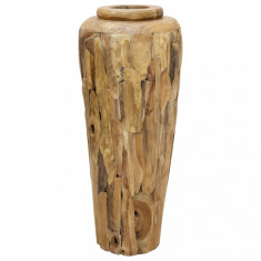 Vaza decorativa, 40 x 100 cm, lemn masiv de tec foto