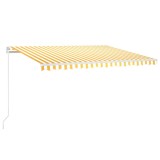 Cumpara ieftin Pergola Manuala 4 x 3,5 m Dungi galbene si albe 100% Polyester