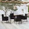 Gossi set de servit masa pentru gradina, 5 piese, negru
