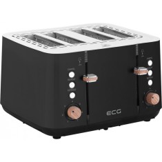 Prajitor de paine ECG ST 4768 Timber Black, 1850 W, 4 felii, 7 grade de