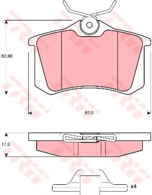 Set placute frana,frana disc VW GOLF III Variant (1H5) (1993 - 1999) TRW GDB1328 foto