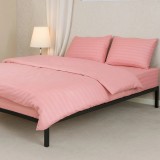 Lenjerie de pat damasc microsatinat 200x220 cm Roz