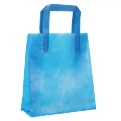 Sacosa Cadou, Plastic, Turcoaz, 18x10x21cm