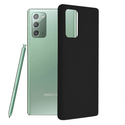 Husa pentru Samsung Galaxy Note 20 / Note 20 5G, Techsuit Soft Edge Silicone, Black foto