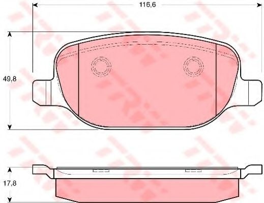 Set placute frana,frana disc LANCIA DELTA III (844) (2008 - 2014) TRW GDB1649