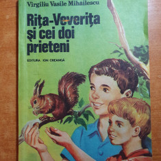 carte pentru copii - rita veverita si cei doi prieteni - din anul 1986