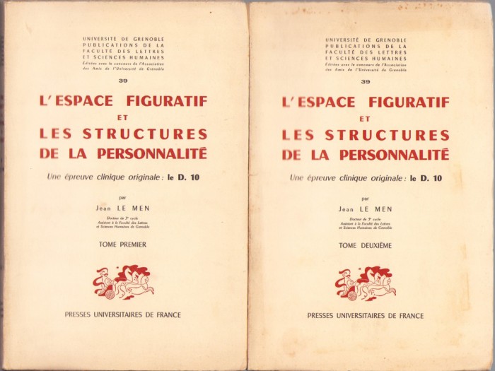 HST C1601 L&#039;espace figuratif et les structures de la personnalite 1966 Le Men