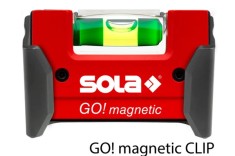 Nivela cu bula (boloboc) GO! magnetic, cu clips curea - Sola-01621201