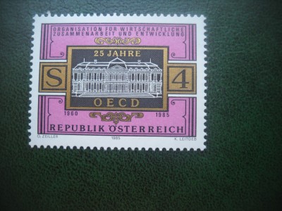 HOPCT TIMBRE MNH 695 ORGANIZATIA DEZVOLTARE ECONOMICA-1986-1 VAL AUSTRIA foto