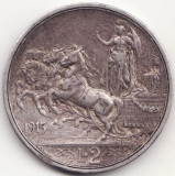 Moneda Argint Italia - 2 Lire 1915, Europa