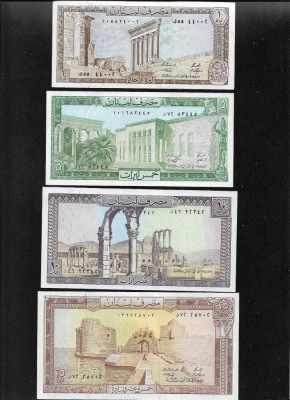 Set Liban 1 + 5 + 10 + 25 + 50 + 100 + 250 livres 1980(88) unc foto