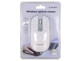 Mouse optic wireless USB alb/argintiu 4 butoane 10m