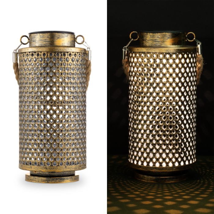 Lampa solara Navaris LED, 12x25 cm, design oriental, baterie reincarcabila, 56330.01.21
