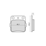 MBS Placute frana sinter Kawasaki KX80 spate, Cod Produs: 225102853RM