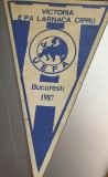 Fanion Cupa UEFA 1987 Victoria București - EPA Larnaca Cipru (Meci Istoric RSR)