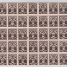 RO-205-ROMANIA 1938-FONDUL AVIATIEI-pilot-10 bani negru(R) Coala de 45 timbre